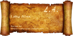 Laky Alex névjegykártya
