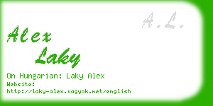 alex laky business card